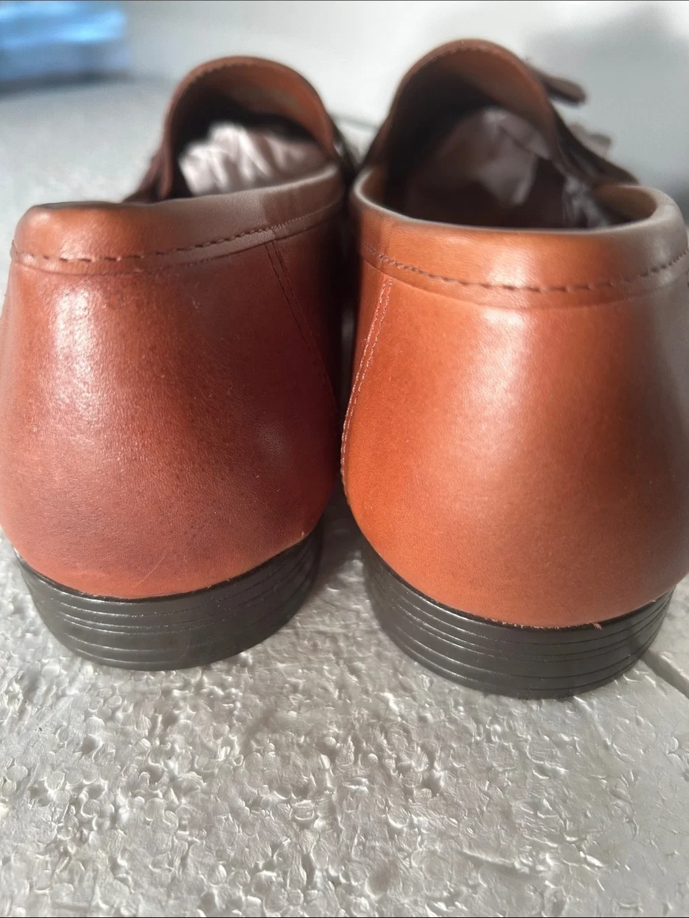 Nunn Bush SZ 10.5 Classic Brown Leather Kilt & Tassel Loafer Dress Office Casual